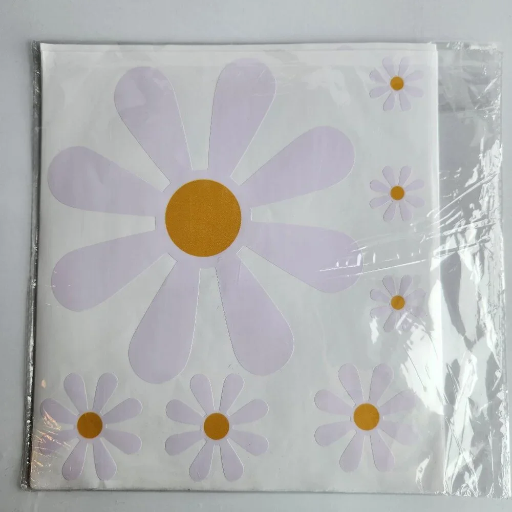 Daisy Vinyl Waterproof Car Decals 133 Flowers Self-Adhesive 1.4